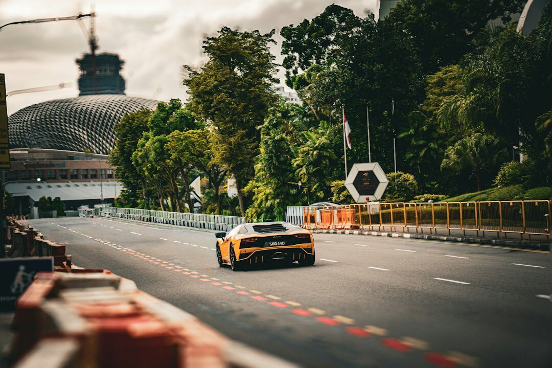 high performance car in nature